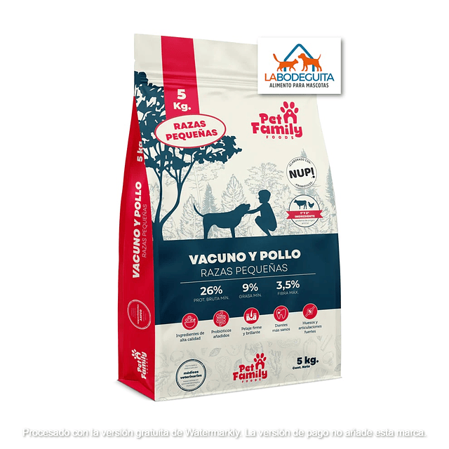Pet Family Adulto Razas Pequeñas 5kg