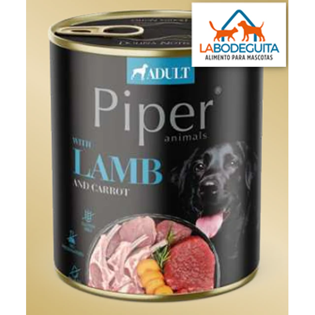 Lata Piper con Cordero, Zanahoria y Arroz Integral 800 gr
