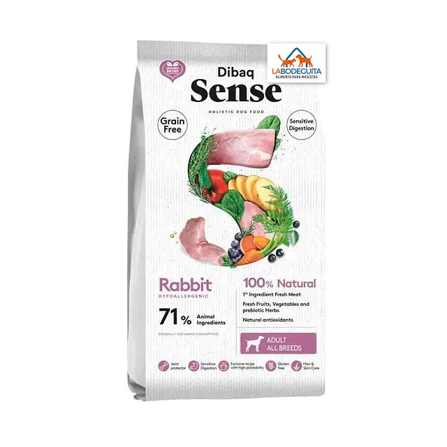 Sense Adulto Conejo (Grain Free) – Hipoalergénico Premium 2 kg