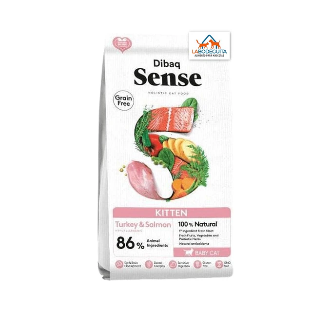 Sense Kitten Pavo y Salmón (Grain Free) – Hipoalergénico Premium para Gatitos