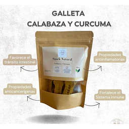 Galletas  Sabor Calabaza y Curcuma 100 gr