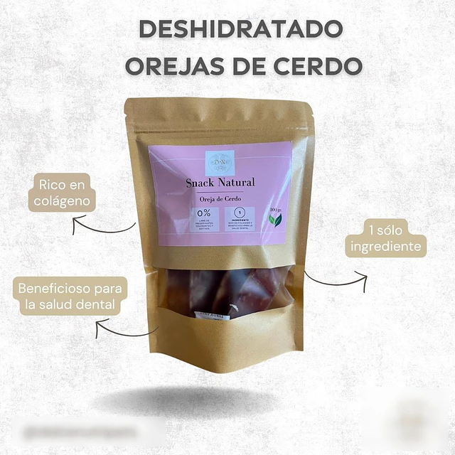 Snack Para Perritos Orejas de Cerdo 100 gr