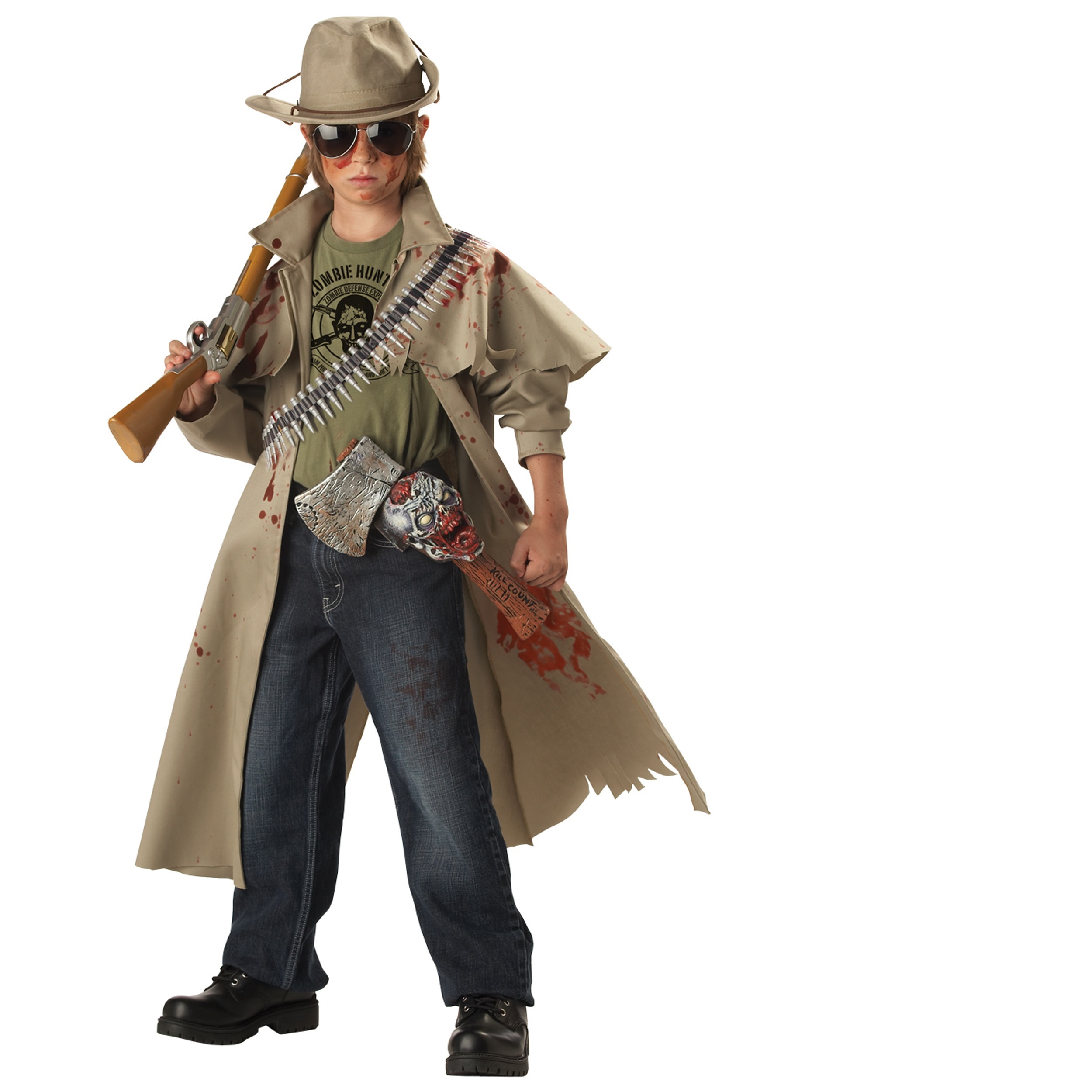 DISFRAZ CAZADOR DE ZOMBIES NIÑO
