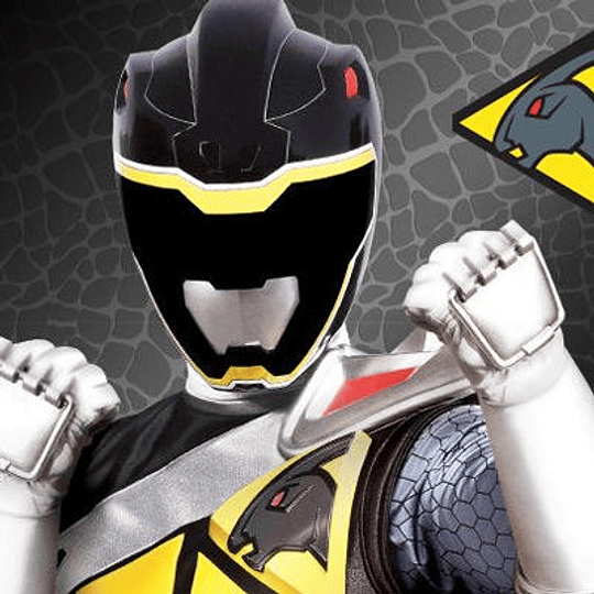 Máscara Power Ranger Negro Dino Charge