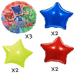 Pack de globos PJ Mask (9 piezas)