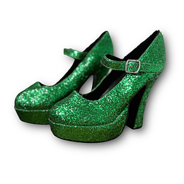 Arriendo Zapatos verdes brillo T37