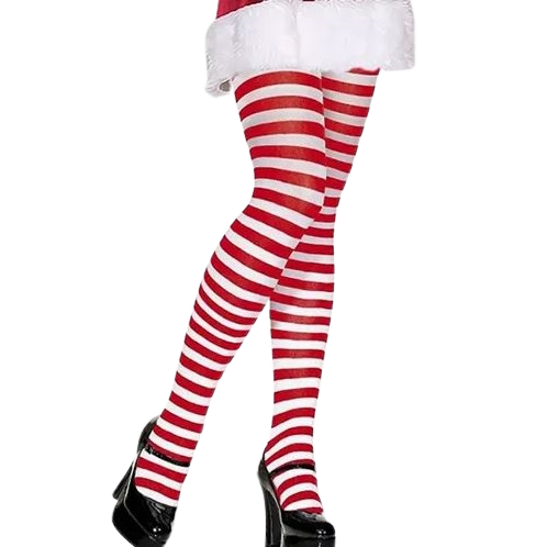Pantys rayadas - Rojo con Blanco
