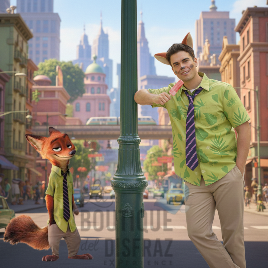 Cojín Decorativo Disney Nick Wilde Zootopia Felpa Café Relleno Acolchado