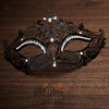 Set de Máscaras Venecianas de Filigrana Negra con Pedrería 2