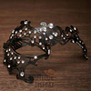 Set de Máscaras Venecianas de Filigrana Negra con Pedrería 3