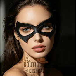 Antifaz de Gatúbela Negro - Accesorio de Disfraz Estilo Felino