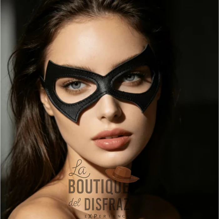Antifaz de Gatúbela Negro - Accesorio de Disfraz Estilo Felino