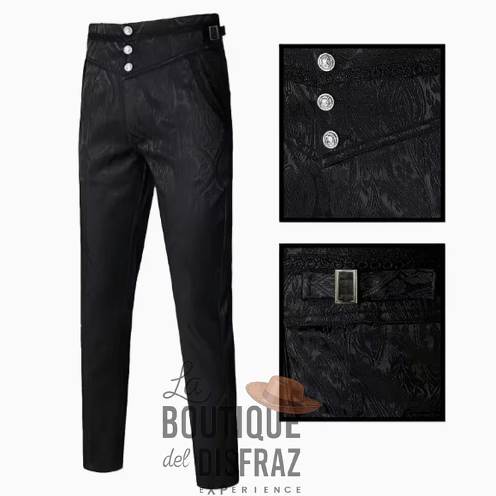 Arriendo de Pantalón de Vestir Estilo Vintage / Época - Negro 2