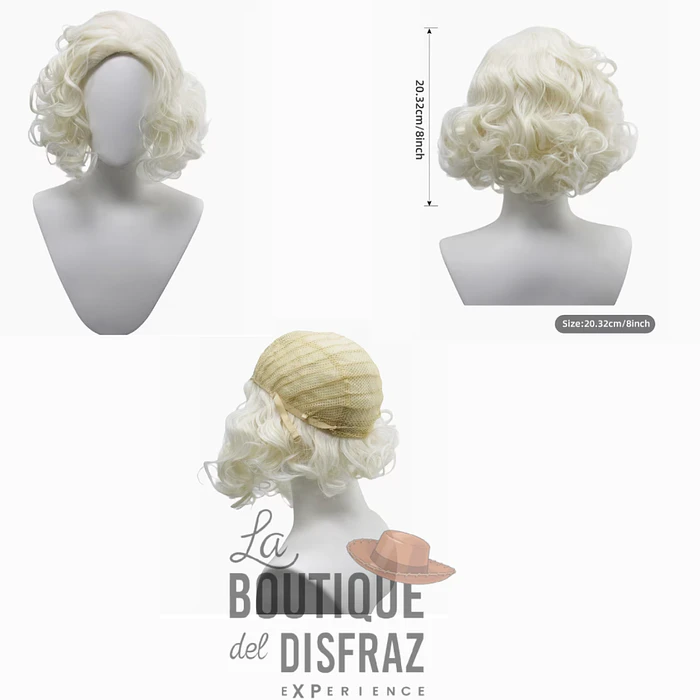 Peluca Rubia Estilo Clásico - Icono Hollywood (Marilyn) 2
