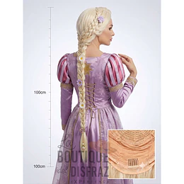 Arriendo de Peluca Rubia Estilo Rapunzel - Largo 100 cm