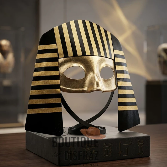 Antifaz Egipcio Dorado - Diseño Nemes Tradicional 1