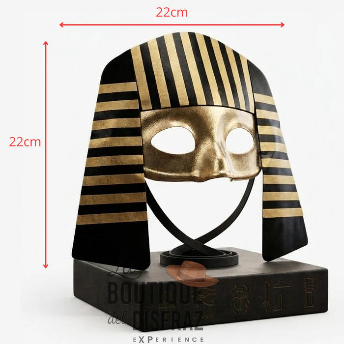Antifaz Egipcio Dorado - Diseño Nemes Tradicional 2