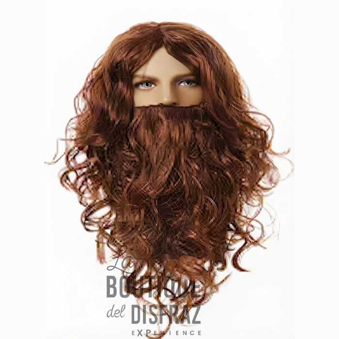 Set de Peluca y Barba Estilo Jesucristo
