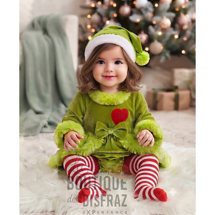 ARRIENDO  Grinch / Duende Navideña para Bebé - Talla 12/18 Meses 1