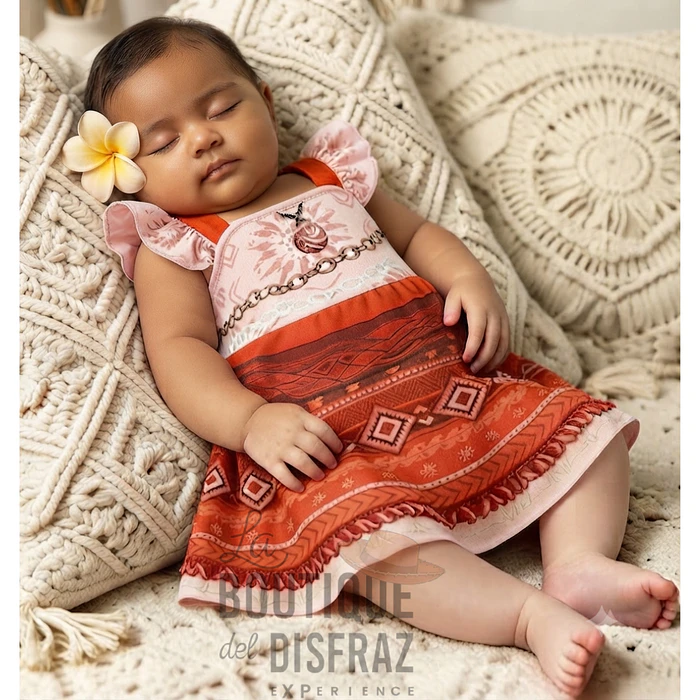 Vestido de Moana para Bebé - Talla 6-12 Meses 2
