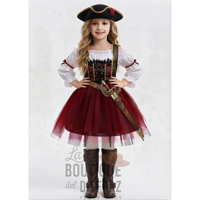 Disfraz de Pirata Elegante  Talla 6