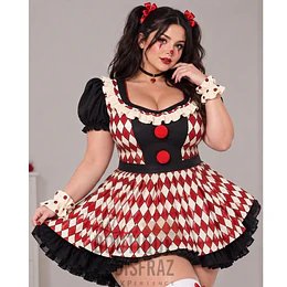 ARRIENDO Arlequina / Srta. Payaso vintage 