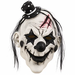 Máscara Payaso Terrorífico de Látex con Pelos