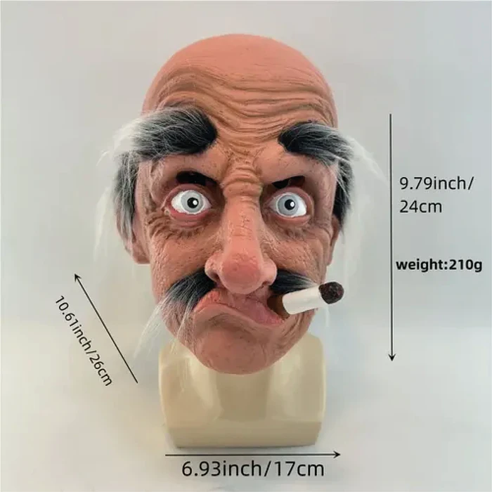 Máscara Látex Hombre fumando