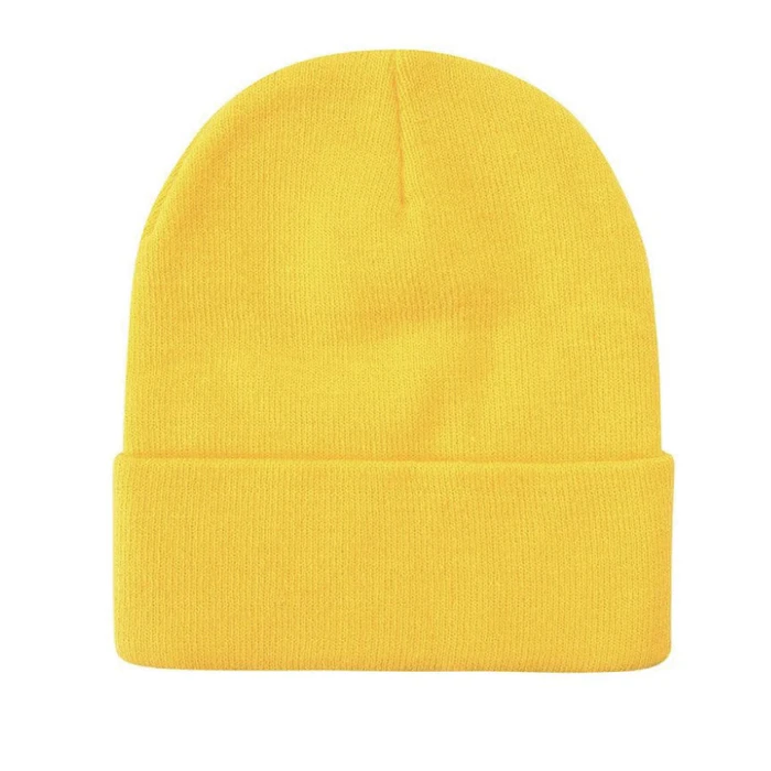 Gorro tejido amarillo