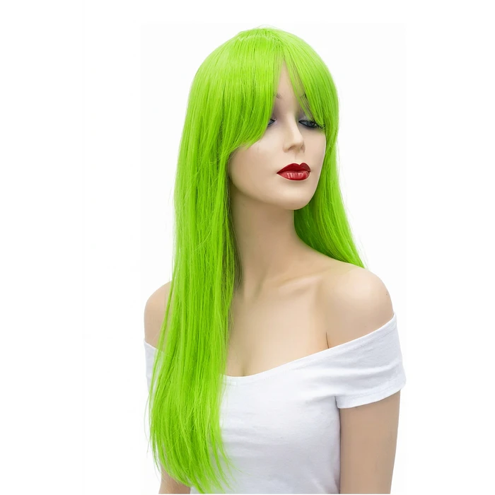 Peluca Liso Fantasía Verde lima