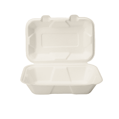 Envases  Porta comida Rectangular  22,9x15,5x4,5 cms. Bagasse  - Distintos packs