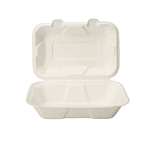 Envases  Porta comida Rectangular  22,9x15,5x4,5 cms. Bagasse  - Distintos packs