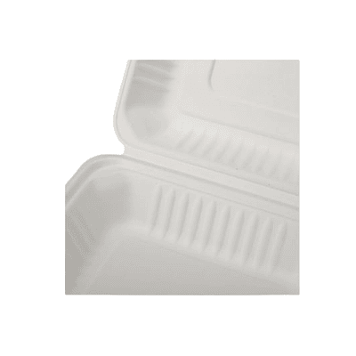 Envases Porta comida Cuadrado 22,3×20,1×4,6 cms. Bagasse - Distintos packs