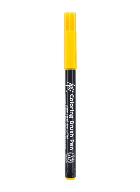 Lapiz Acuerelable Punta Pincel KOI Deep Yellow #4