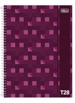 Cuaderno de Cuadros Class T28 Burdeo, Tilibra