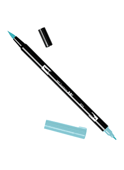 Lápiz Punta Pincel Dual Brush Tombow 403 Bright Blue. Ideal para lettering y colorear.