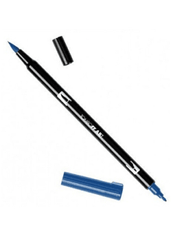 Lápiz Punta Pincel Dual Brush Tombow 565 Deep Blue. Ideal para lettering y colorear.