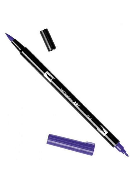 Lápiz Punta Pincel Dual Brush Tombow 606 Violet. Ideal para lettering y colorear.