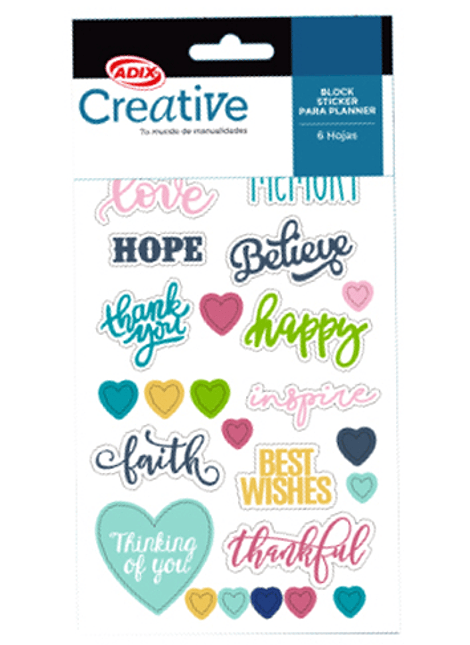 BLOCK STICKERS PARA PLANNER (012) CREATIVE