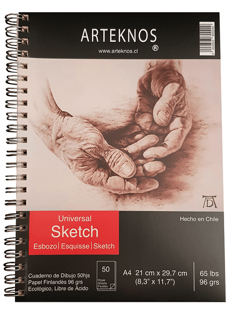 Sketchbooks  21 x 29,7 cms.  bond crema, 50 hj 96 gr, ARTEKNOS