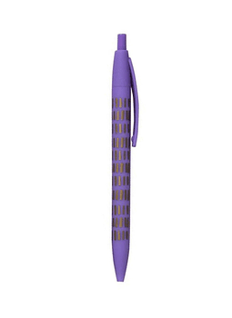 BOLIGRAFO MORADO DORADO PASTA NEGRO