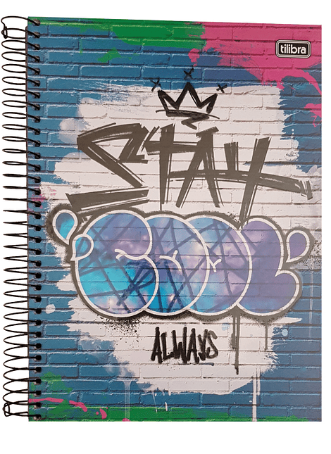 CUADERNO GRAFFITI STAY, 160 HOJAS, 20X27.5 CMS, TILIBRA