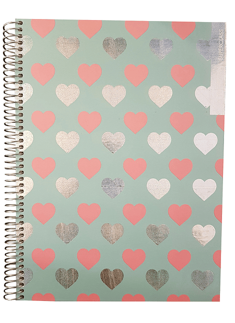 CUADERNO MODELO PASTEL CORAZONES, 28 X 20,5 CMS, 150 HOJAS, RHEIN