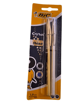 Pack de Boligrafos Bic Cristal DORADO y PLATEADO edición limitada
