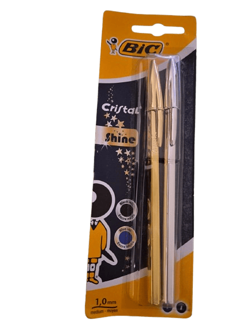 Pack de Boligrafos Bic Cristal DORADO y PLATEADO edición limitada
