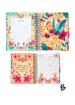 Planner 12 Meses Artel Espiral Con Separador Diseño Deco Daniela