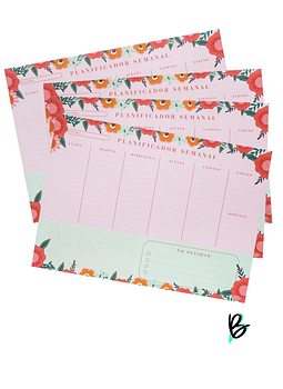 Planificador Semanal Artel Diseño Flores