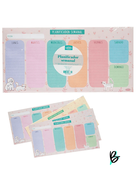 Planificador Semanal Artel Diseño Pets
