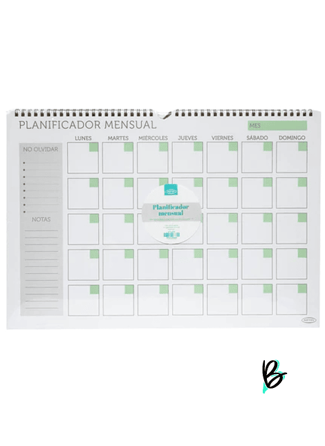 Planificador Mensual Artel Diseño Tradicional