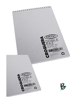 Croquera Doble Faz Artel Espiral 1/8 50 Hojas 26x37cm